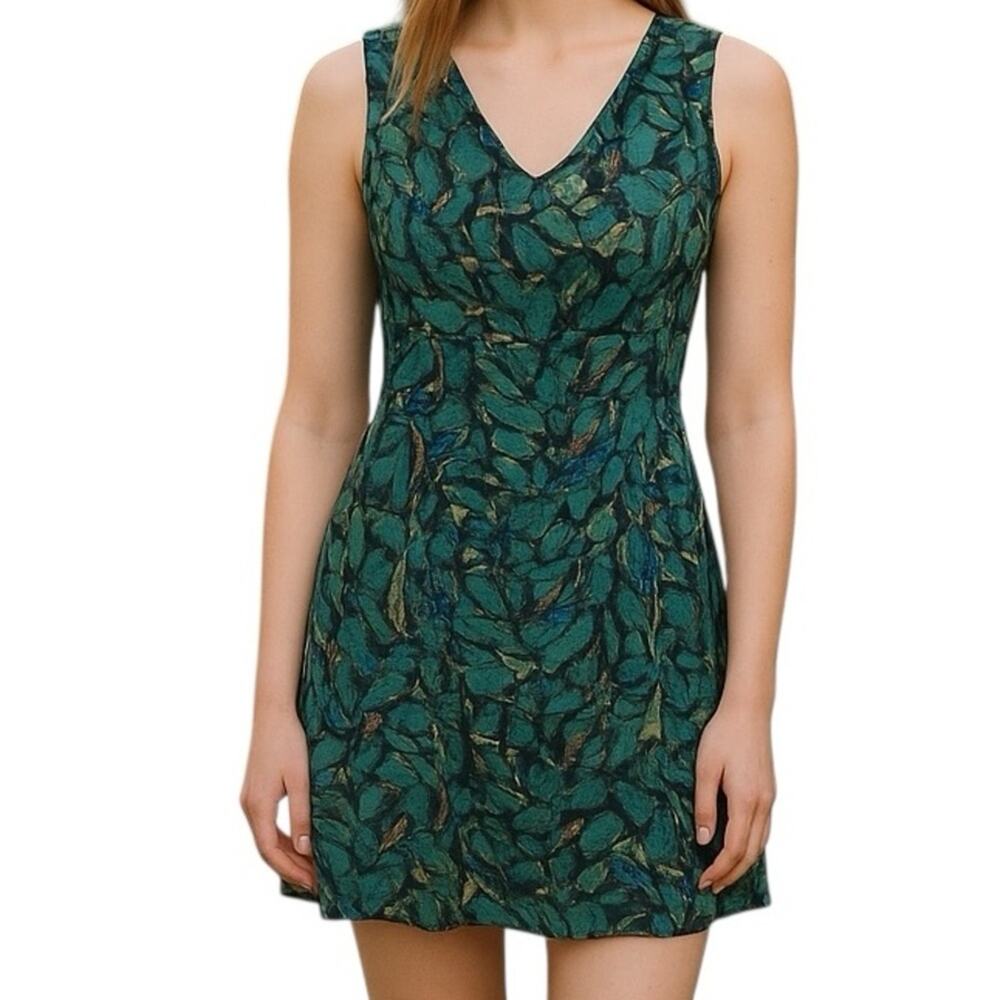 Anthropologie Tracy Reese Frock Peacock Pleated Silk Blend Mini Dress 4